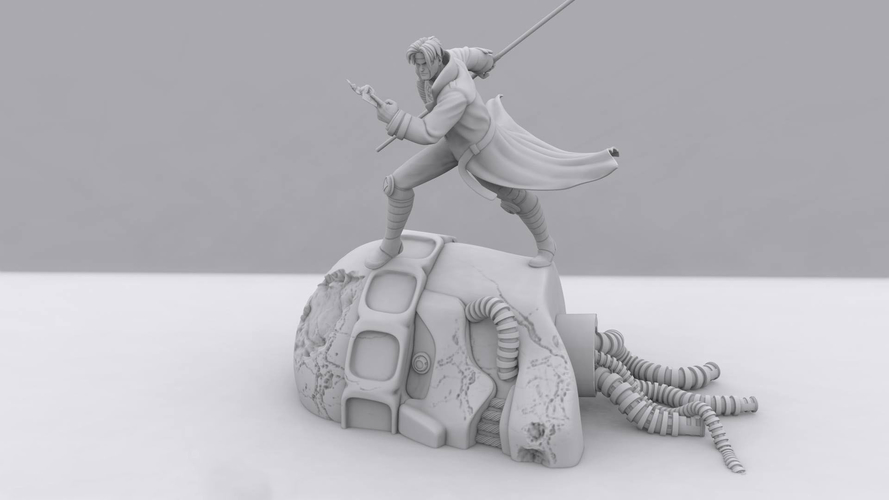 Gambit Xmen Diorama 3D Print 242339 Gambit Xmen Diorama 3D Print 242339