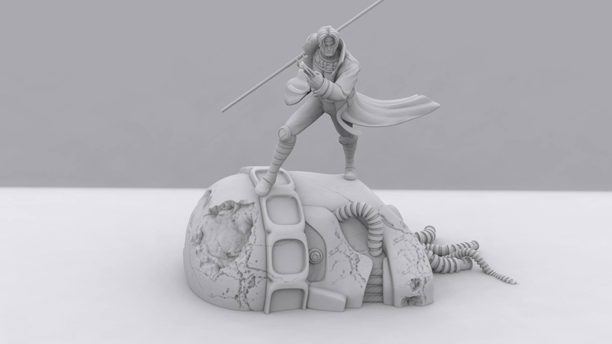 Gambit Xmen Diorama 3D Print 242341 Gambit Xmen Diorama 3D Print 242341