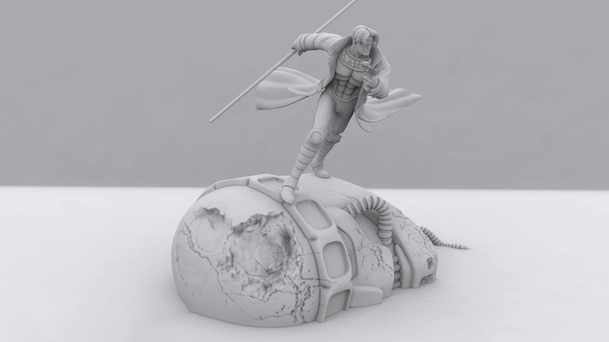 Gambit Xmen Diorama 3D Print 242343 Gambit Xmen Diorama 3D Print 242343