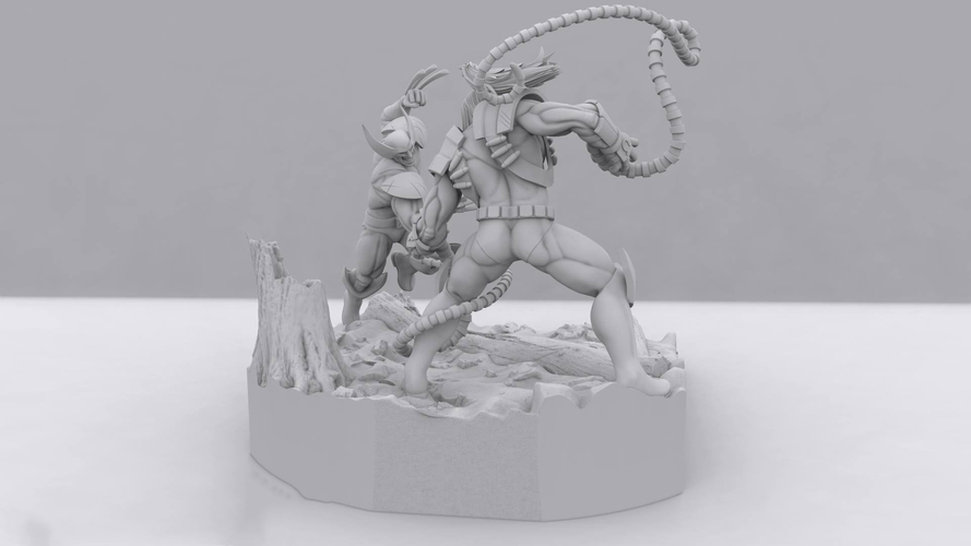 Wolverine vs Omega red Diorama 3D Print 242347 Wolverine vs Omega red Diorama 3D Print 242347