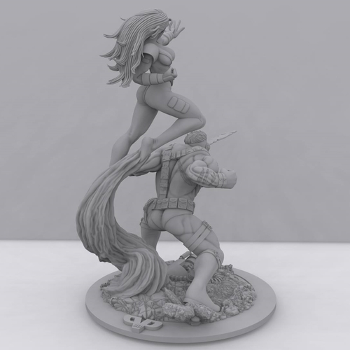 Cyclops and Phoenix Diorama + Free Extras 3D Print 242382 Cyclops and Phoenix Diorama + Free Extras 3D Print 242382