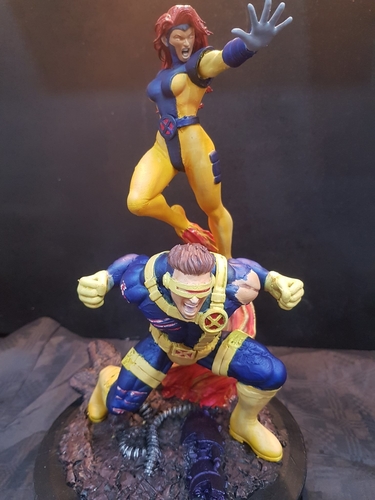 Cyclops and Phoenix Diorama + Free Extras 3D Print 242387 Cyclops and Phoenix Diorama + Free Extras 3D Print 242387
