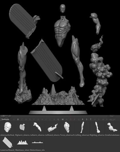 Silver Surfer - 3D print model 3D Print 242448 Silver Surfer - 3D print model 3D Print 242448