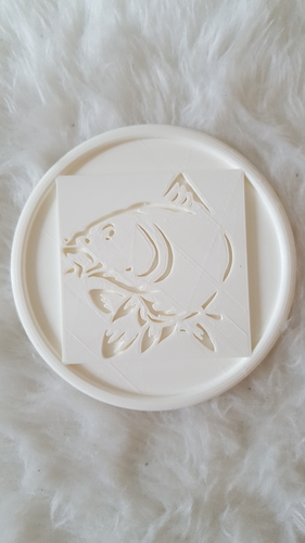 Carp coaster (Kevin Nash) 3D Print 242614 Carp coaster (Kevin Nash) 3D Print 242614
