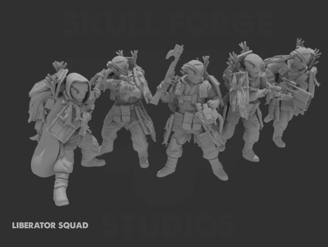 Liberator Squad Bundle *May the Fourth Discount* 3D Print 242655 Liberator Squad Bundle *May the Fourth Discount* 3D Print 242655