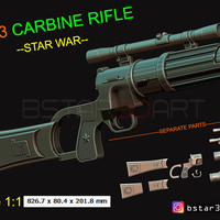 Small Boba Fett blaster EE 3 - Carbine Rifle - Star Wars for Cosplay 3D Printing 242669
