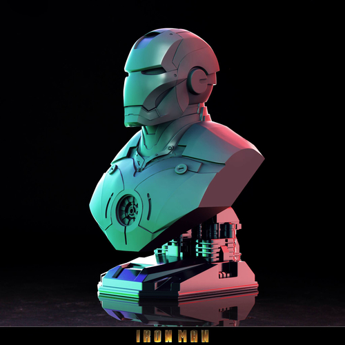 Iron Man Bust 3D Print 3D Print 242687 Iron Man Bust 3D Print 3D Print 242687