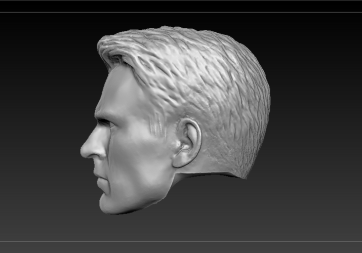 Head Steve Rogers Movie version ( C. Evans) 3D Print 242711 Head Steve Rogers Movie version ( C. Evans) 3D Print 242711