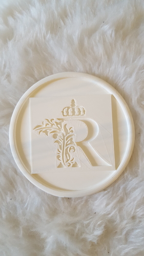 Coaster letter 'R' 3D Print 242799 Coaster letter 'R' 3D Print 242799