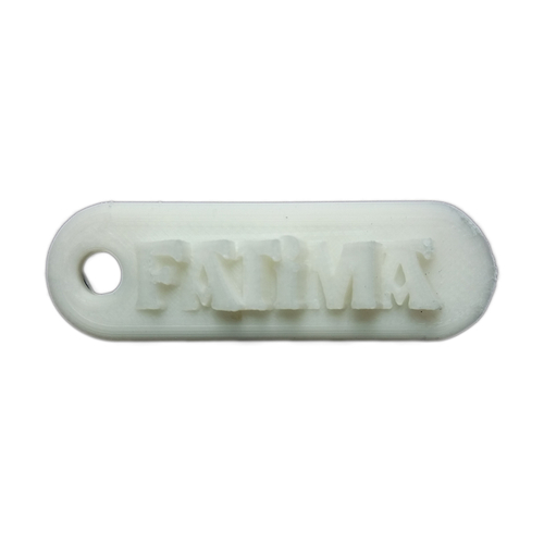 FATIMA Personalized keychain embossed letters 3D Print 242886 FATIMA Personalized keychain embossed letters 3D Print 242886