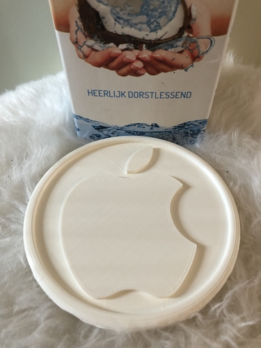 Coaster with Apple logo 3D Print 243105 Coaster with Apple logo 3D Print 243105
