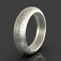 Small Ring With Nature Details 3D Printing 243469