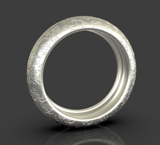 Ring With Nature Details 3D Print 243470