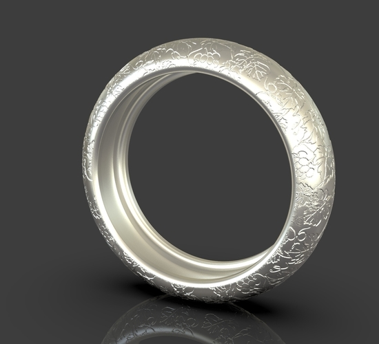 Ring With Nature Details 3D Print 243471