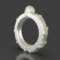 Small Jewelry Skull Ring 3D Printing 243500