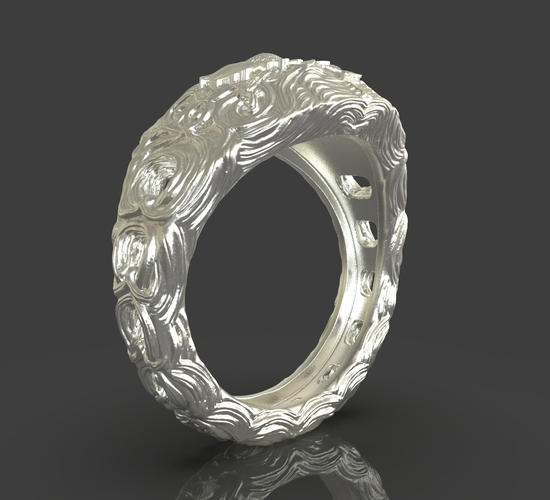 Jewelry Flower Ring 3D Print 243536