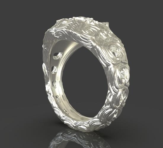 Jewelry Flower Ring 3D Print 243538
