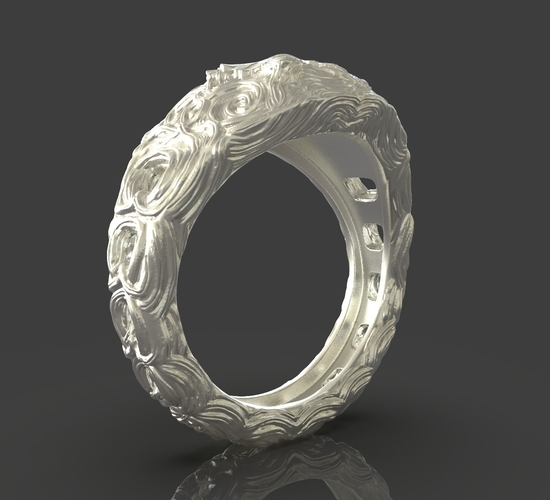 Jewelry Flower Ring 3D Print 243541