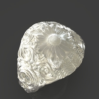 Small Jewelry Flower Ring 3D Printing 243543