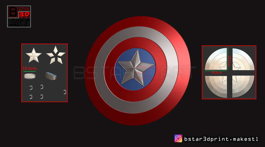 The captain America Shield - Infinity War - Endgame - Marvel 3D Print 243559