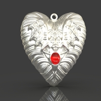 Small Jewelry Vampire Heart Pendant 3D Printing 243672