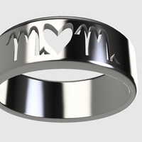 Small Mom Ring/Mothers Day (Makes a great gift!)  3D Printing 243736