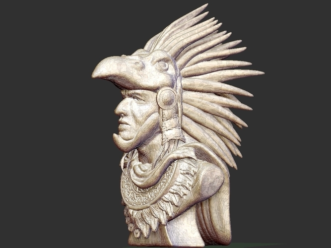 Aztec Warrior Bust 3D Print 243869 Aztec Warrior Bust 3D Print 243869