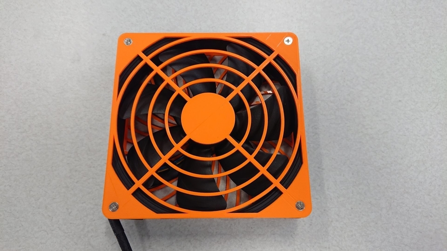 140mm Fan Grill, Basic Wire Style 3D Print 243883