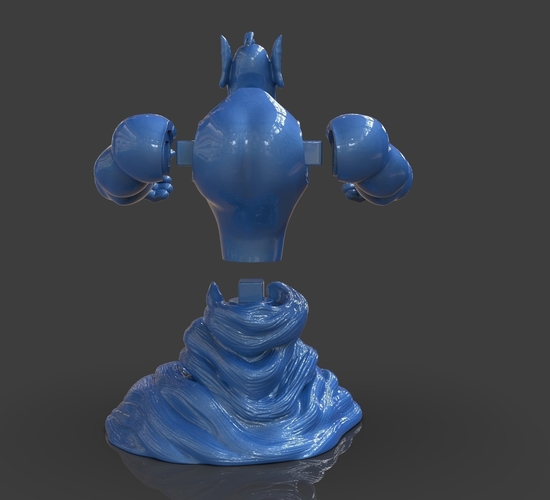 Aladdin's Genie Evil Mode (Separate Parts) 3D Print 244132