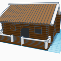 Small Hunting Cabin 3D Printing 244344