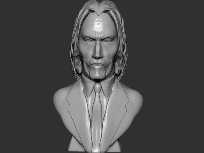 John Wick Bust 3D Print 244498 John Wick Bust 3D Print 244498