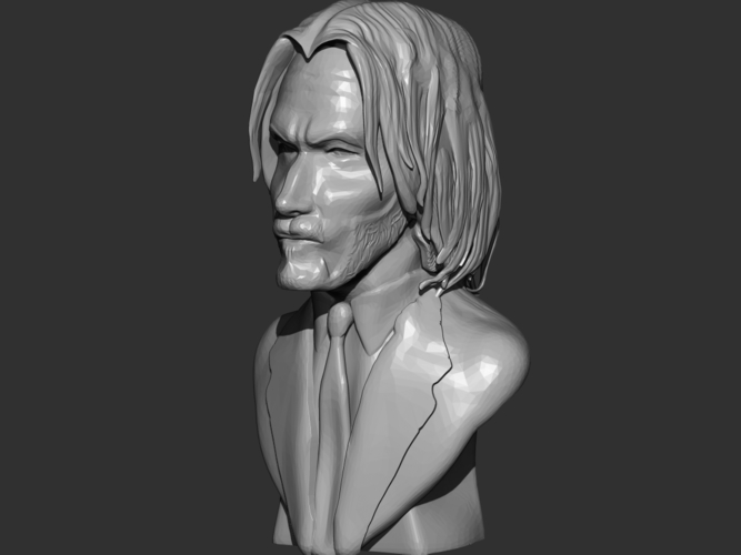 John Wick Bust 3D Print 244499 John Wick Bust 3D Print 244499