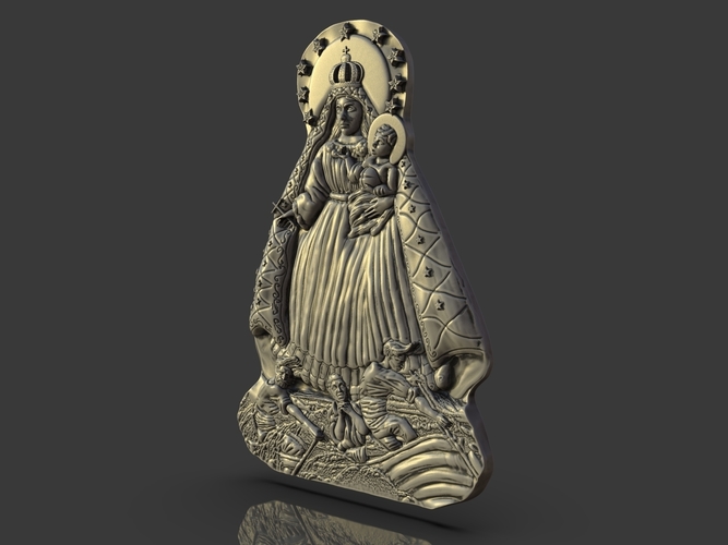 Our Lady Of Charity Carved Sculpture 3D Print 244508