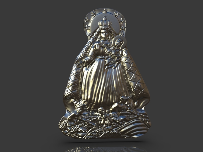 Our Lady Of Charity Carved Sculpture 3D Print 244516