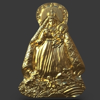 Small Our Lady Of Charity Carved Sculpture 3D Printing 244520