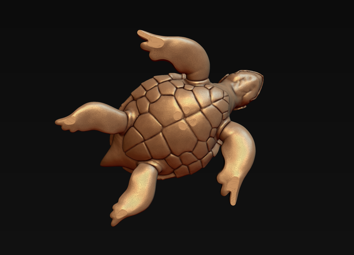 Turtle with Tiki Mask Ornament 3D Print 244575