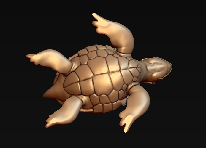 Turtle with Tiki Mask Ornament 3D Print 244579