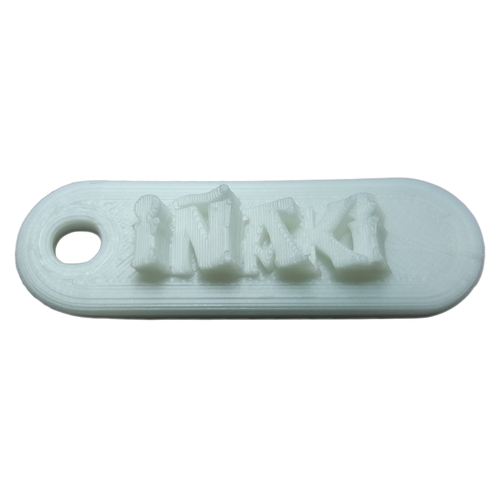 IÑAKI Personalized keychain embossed letters 3D Print 245011 IÑAKI Personalized keychain embossed letters 3D Print 245011