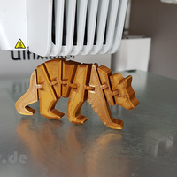 Small Flexi Articulated Bear 3D Printing 245517