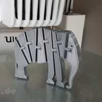 Small Flexi Articulated Elephant 3D Printing 245523
