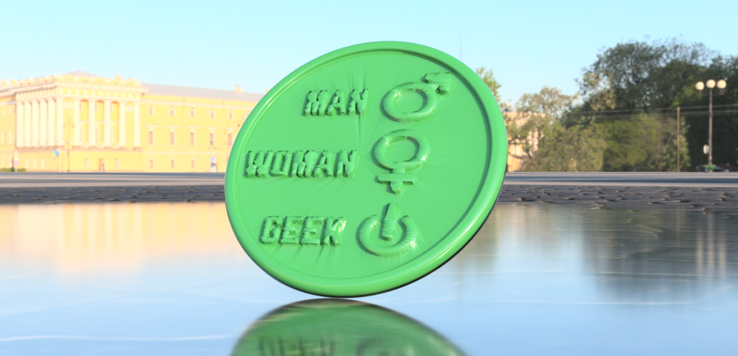 Coaster 'g33k' 3D Print 246025 Coaster 'g33k' 3D Print 246025