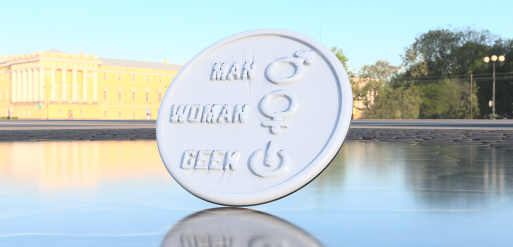 Coaster 'g33k' 3D Print 246027 Coaster 'g33k' 3D Print 246027