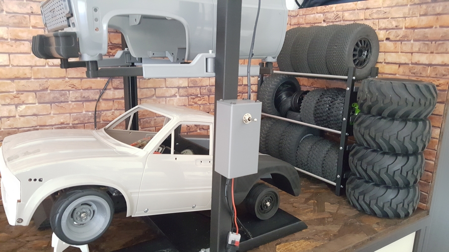 Scaler Crawler Car Truck 2 Säulen-Hebenbühne / two column lift 3D Print 246128 Scaler Crawler Car Truck 2 Säulen-Hebenbühne / two column lift 3D Print 246128
