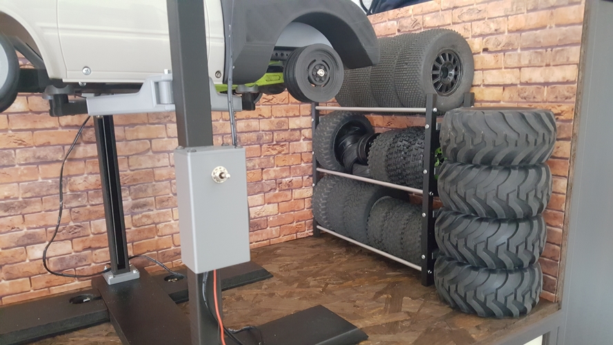 Scaler Crawler Car Truck 2 Säulen-Hebenbühne / two column lift 3D Print 246129 Scaler Crawler Car Truck 2 Säulen-Hebenbühne / two column lift 3D Print 246129