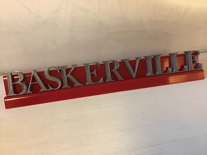 BASKERVILLE font uppercase 3D letters STL file 3D Print 246218 BASKERVILLE font uppercase 3D letters STL file 3D Print 246218