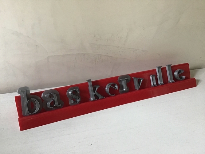 BASKERVILLE font lowercase 3D letters STL file 3D Print 246221 BASKERVILLE font lowercase 3D letters STL file 3D Print 246221