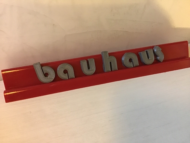 BAUHAUS font lowercase 3D letters STL file 3D Print 246230 BAUHAUS font lowercase 3D letters STL file 3D Print 246230