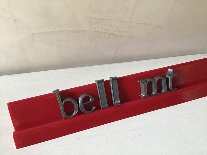 BELL MT font lowercase 3D letters STL file 3D Print 246236 BELL MT font lowercase 3D letters STL file 3D Print 246236