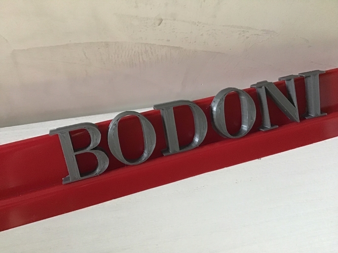 BODONI font uppercase 3D letters STL file 3D Print 246269 BODONI font uppercase 3D letters STL file 3D Print 246269