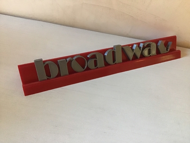 BROADWAY font lowercase 3D letters STL file 3D Print 246278 BROADWAY font lowercase 3D letters STL file 3D Print 246278